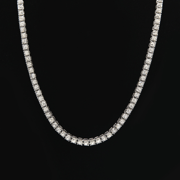 Men's hip hop single row alloy necklace full diamond necklace