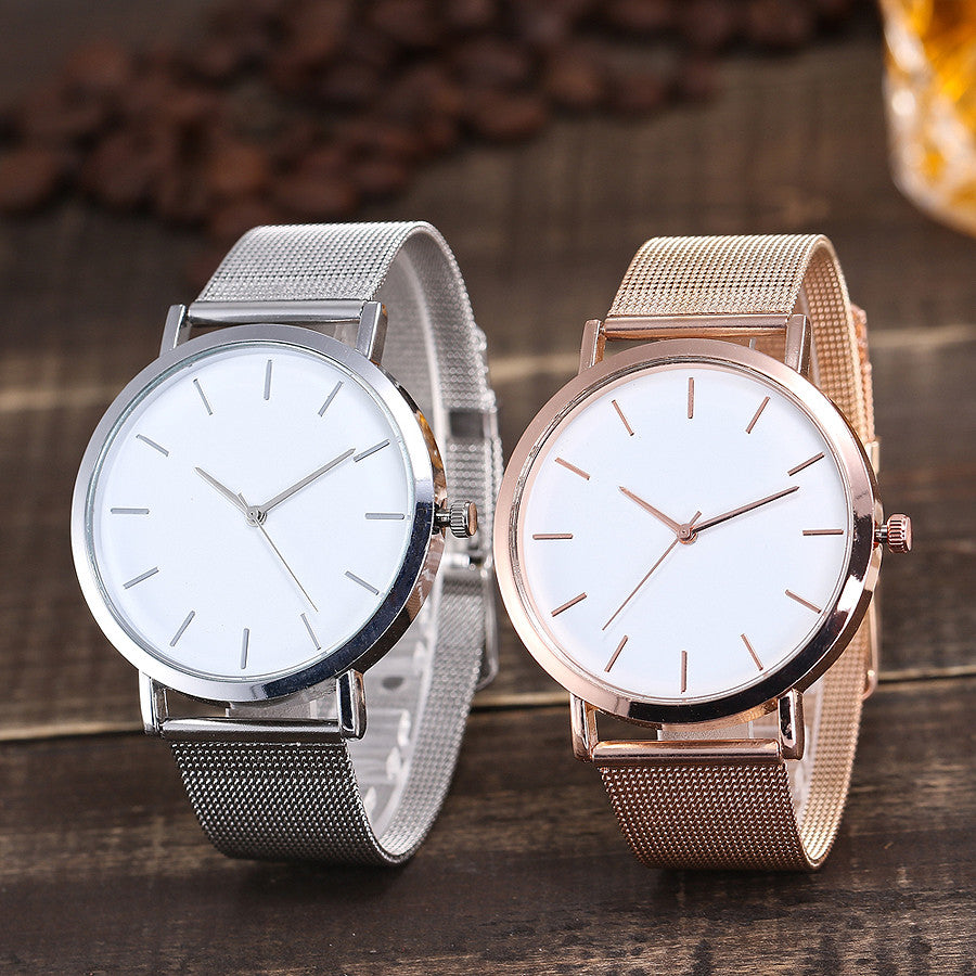 Vansvar Gold Sliver Mesh Stainless Steel Watches Women Top Brand Luxury Casual Clock Ladies Wrist Watch